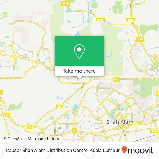 Causar Shah Alam Distribution Centre map