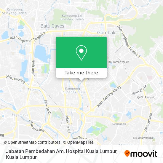 Jabatan Pembedahan Am, Hospital Kuala Lumpur map