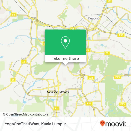 YogaOneThatIWant map