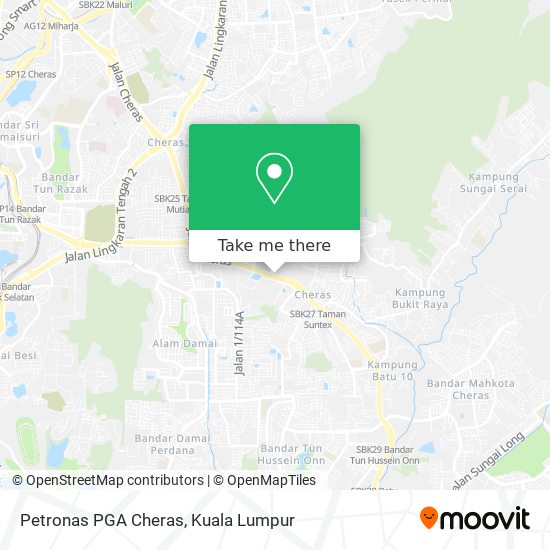Petronas PGA Cheras map
