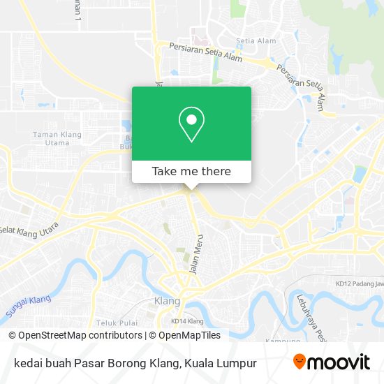 kedai buah Pasar Borong Klang map