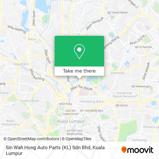 Sin Wah Hong Auto Parts (KL) Sdn Bhd map