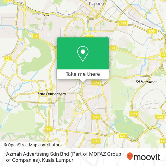 Azmah Advertising Sdn Bhd (Part of MOFAZ Group of Companies) map