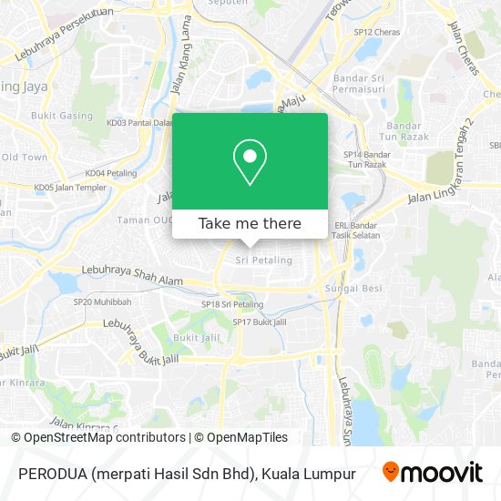 Peta PERODUA (merpati Hasil Sdn Bhd)