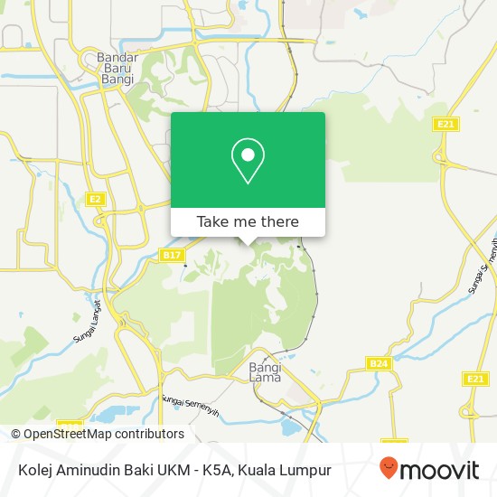 Kolej Aminudin Baki UKM - K5A map