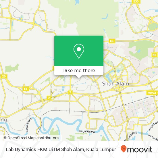 Lab Dynamics FKM UiTM Shah Alam map