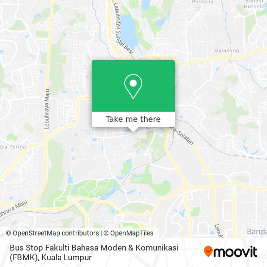 Peta Bus Stop Fakulti Bahasa Moden & Komunikasi (FBMK)