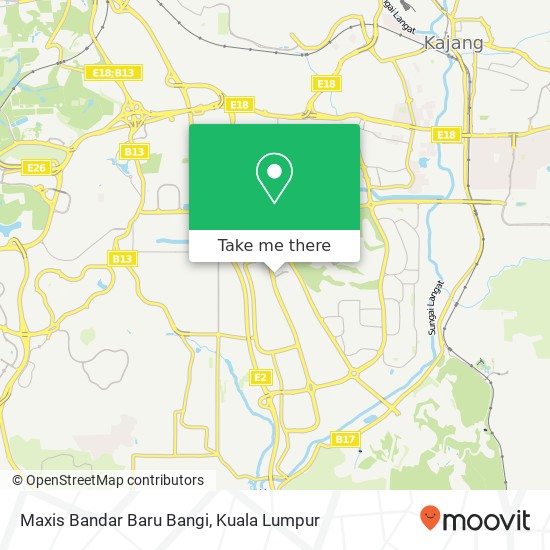 Maxis Bandar Baru Bangi map
