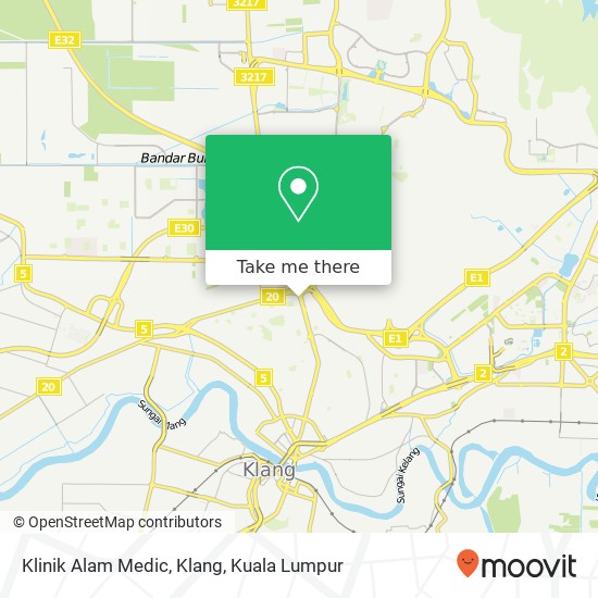 Peta Klinik Alam Medic, Klang