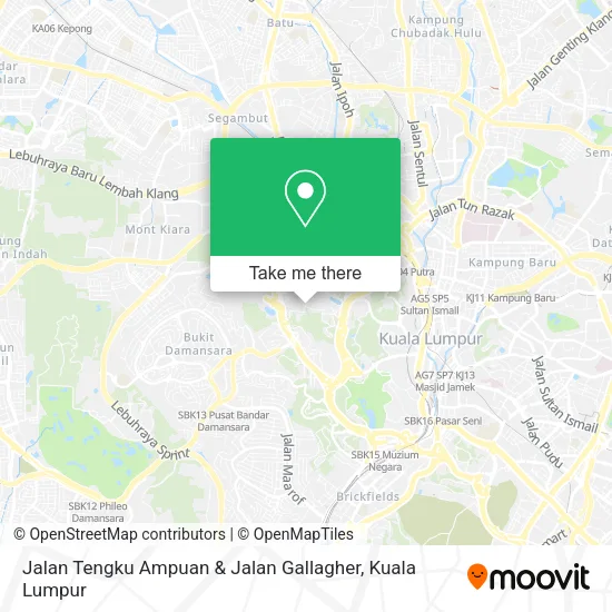 Jalan Tengku Ampuan & Jalan Gallagher map