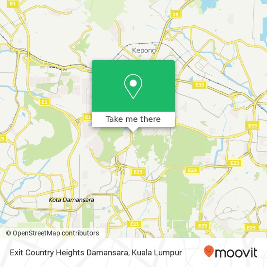 Exit Country Heights Damansara map