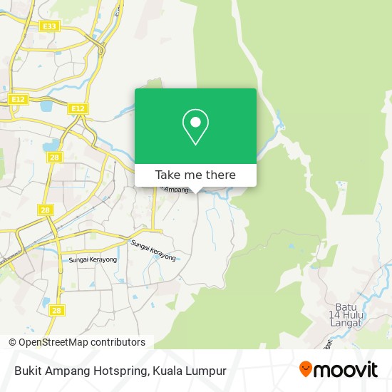 Peta Bukit Ampang Hotspring
