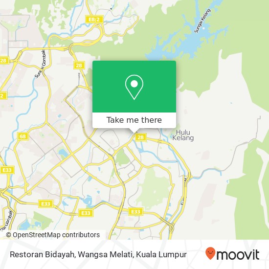 Restoran Bidayah, Wangsa Melati map