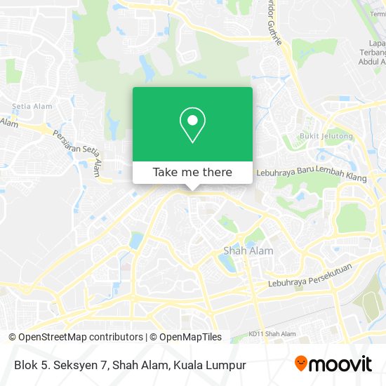 Peta Blok 5. Seksyen 7, Shah Alam