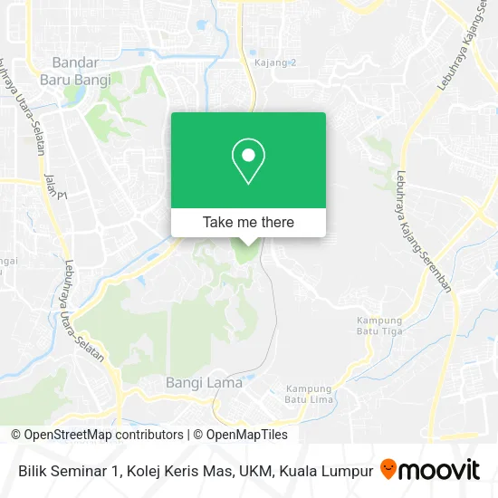 Bilik Seminar 1, Kolej Keris Mas, UKM map