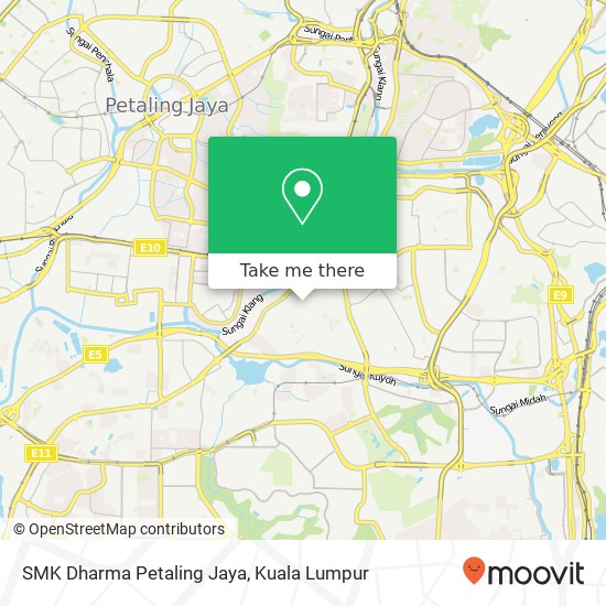 Peta SMK  Dharma Petaling Jaya