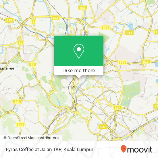 Fyra's Coffee at Jalan TAR map