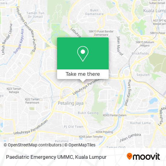 Paediatric Emergency UMMC map