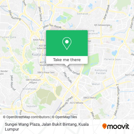 Peta Sungei Wang Plaza, Jalan Bukit Bintang
