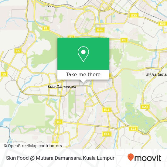 Skin Food @ Mutiara Damansara map