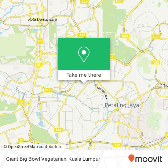 Giant Big Bowl Vegetarian map