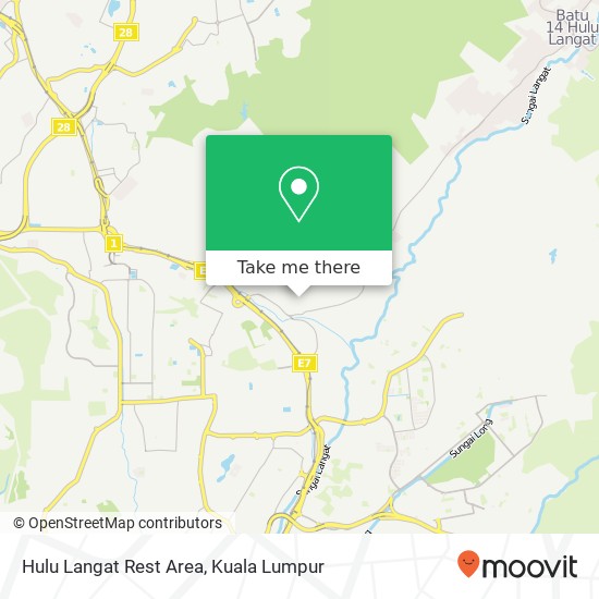 Hulu Langat Rest Area map