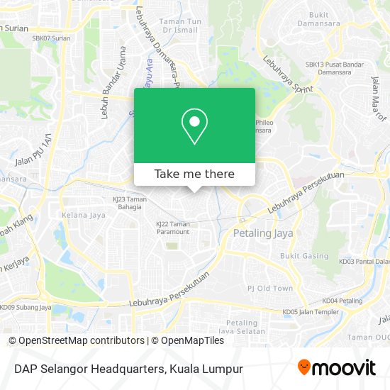DAP Selangor Headquarters map