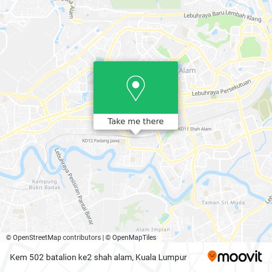 Kem 502 batalion ke2 shah alam map