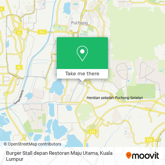Peta Burger Stall depan Restoran Maju Utama
