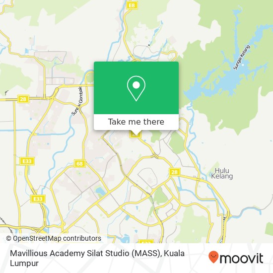 Peta Mavillious Academy Silat Studio (MASS)