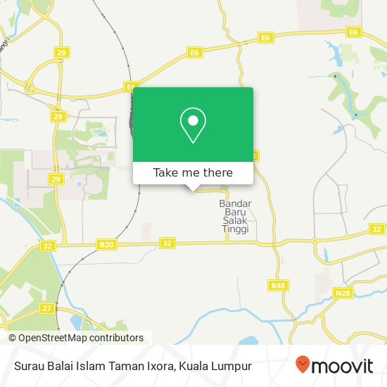 Surau Balai Islam Taman Ixora map