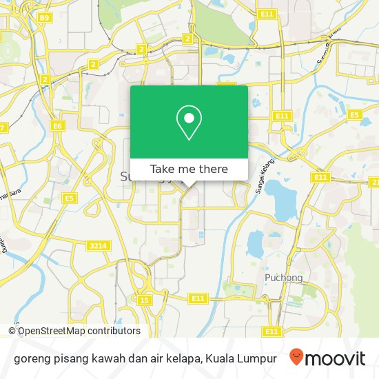 goreng pisang kawah dan air kelapa map