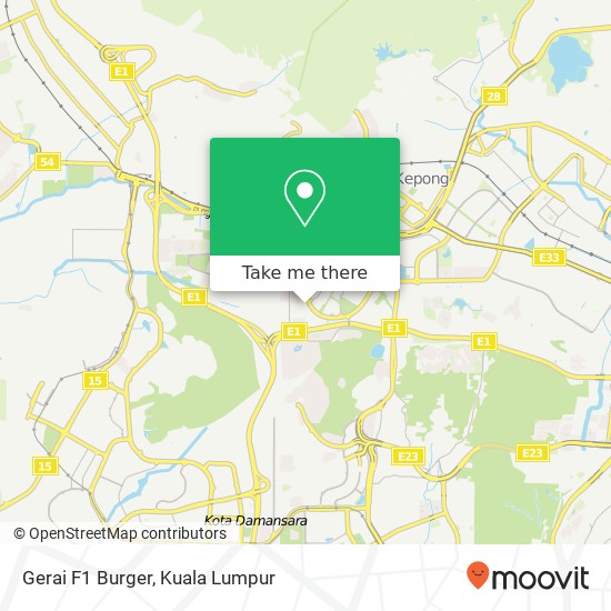 Gerai F1 Burger map