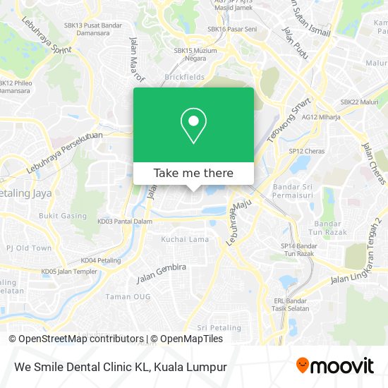 Peta We Smile Dental Clinic KL