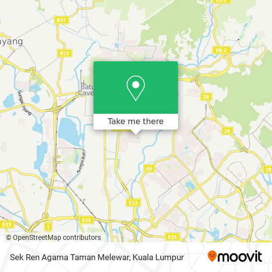 Sek Ren Agama Taman Melewar map