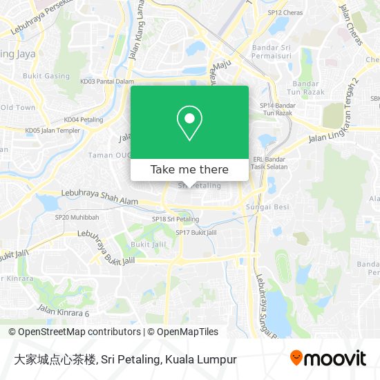 大家城点心茶楼, Sri Petaling map