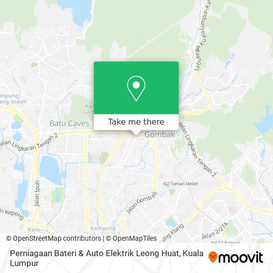Peta Perniagaan Bateri & Auto Elektrik Leong Huat