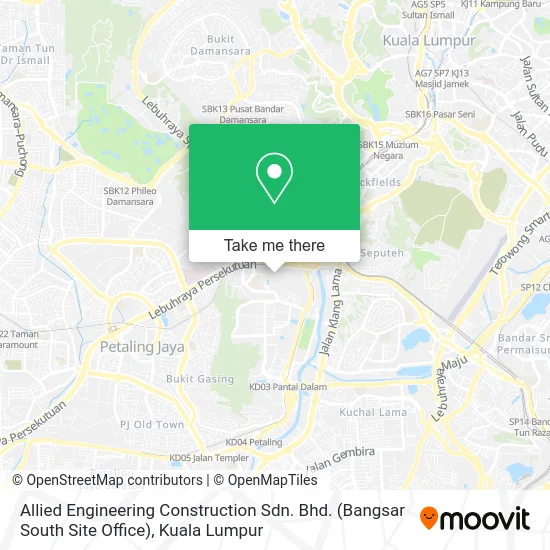 Allied Engineering Construction Sdn. Bhd. (Bangsar South Site Office) map