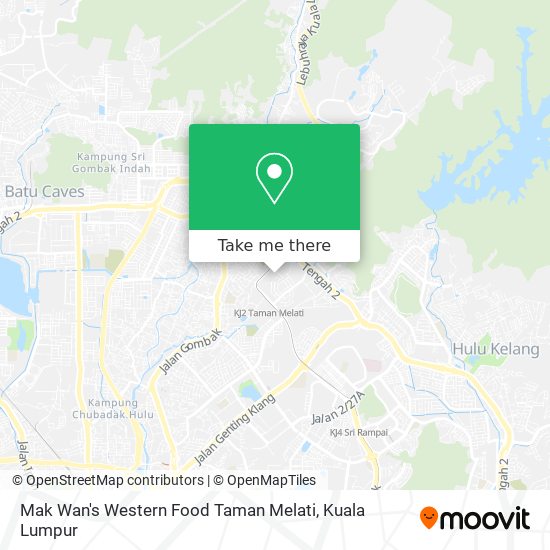 Peta Mak Wan's Western Food Taman Melati