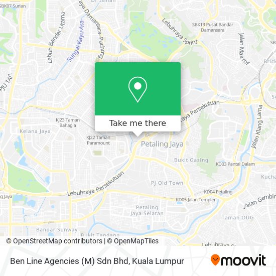 Peta Ben Line Agencies (M) Sdn Bhd