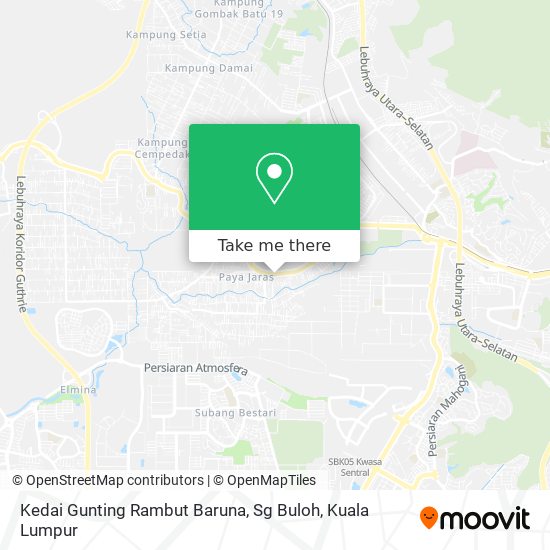 Peta Kedai Gunting Rambut Baruna, Sg Buloh