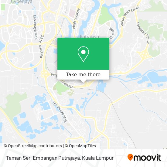 Peta Taman Seri Empangan,Putrajaya