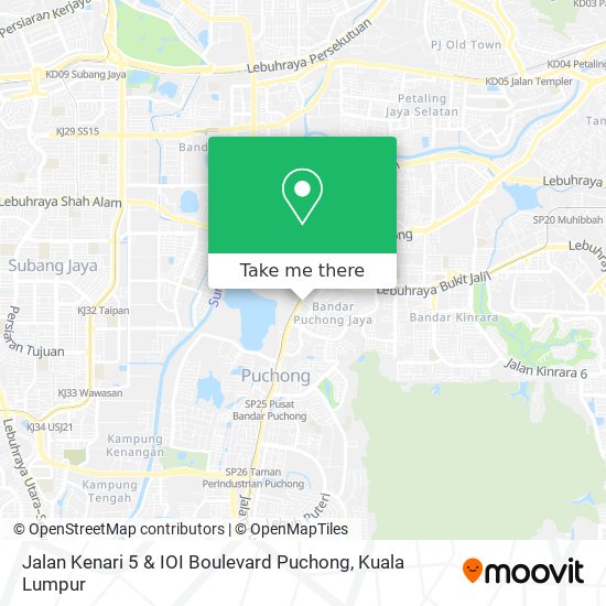 Peta Jalan Kenari 5 & IOI Boulevard Puchong