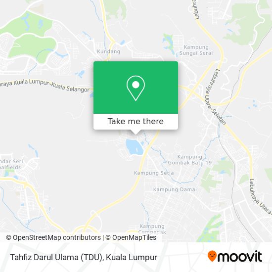 Tahfiz Darul Ulama (TDU) map