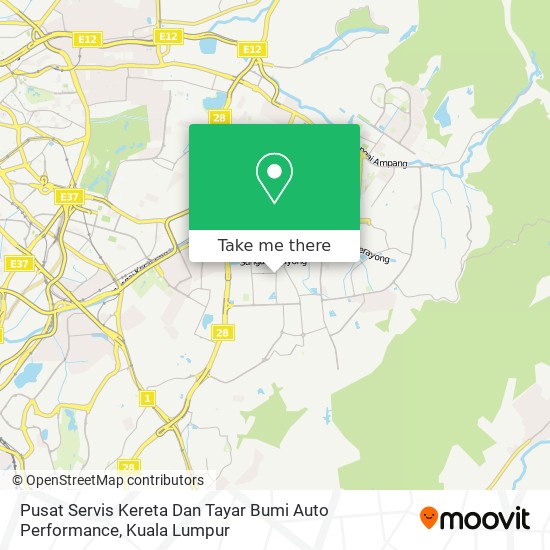 Pusat Servis Kereta Dan Tayar Bumi Auto Performance map