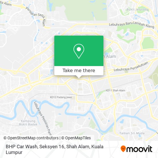 BHP Car Wash, Seksyen 16, Shah Alam map