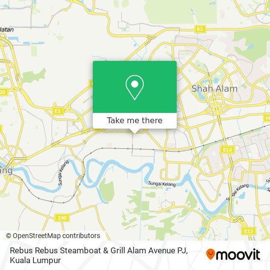 Rebus Rebus Steamboat & Grill Alam Avenue PJ map