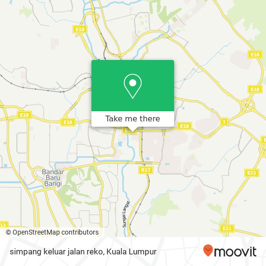 simpang keluar jalan reko map