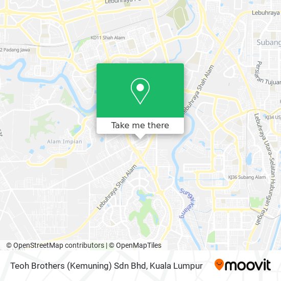 Teoh Brothers (Kemuning) Sdn Bhd map