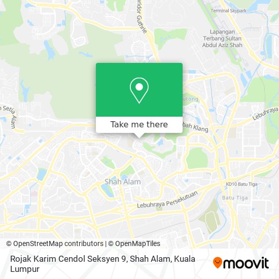 Peta Rojak Karim Cendol Seksyen 9, Shah Alam